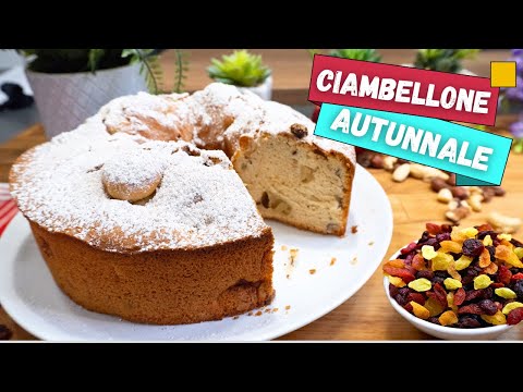 Ciambellone d'autunno con frutta secca e mele