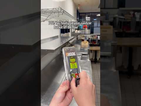 Video: Gator Magnetics Magnetic Hook Storage for Commercial Kitchen Sanitizing Buckets video thumbnail