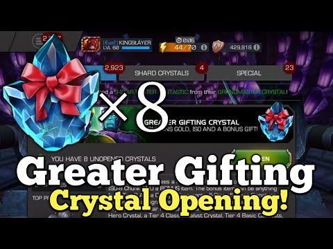 8 x Greater Gifting Crystal Opening! | Can We Get Lucky?! | Marvel Contest Of Champions