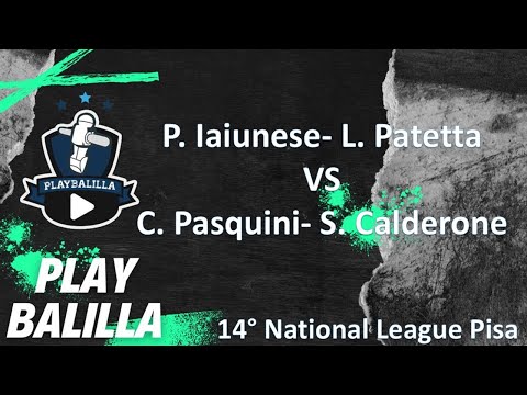 P. Iaiunese - L. Patetta VS C. Pasquini - S. Calderone 14° National League