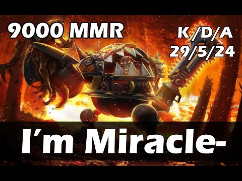 Miracle- Plays Timbersaw Midlane Top 1 MMR in the World