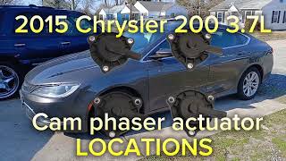 2015 Chrysler 200 3.6L cam phaser actuator(vvt solenoid)locations and removal instructions