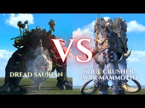 WARHAMMER III Total War 1V1: Dread Saurian VS Soulcrusher War Mammoth