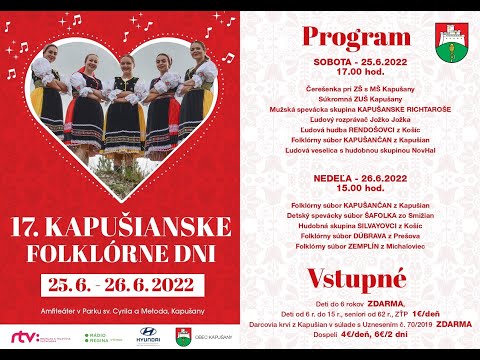 17. Kapušianske folklórne dni - sobota