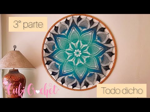 120 cm de MANDALA Tejido a CROCHET. 3ª Parte
