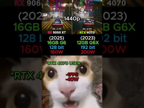 RX 9060 XT VS RTX 4070 #shorts #pcgaming #pc #graphicscard #gpu #gaming #comparison