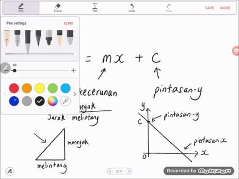 Bab 9 (part 1) Matematik TIngkatan 3: Garis Lurus