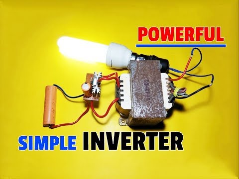 How To Make Simple Inverter Circuit 3.7V-12V DC To 220V AC Using Mosfet..Mosfet Inverter.. Video