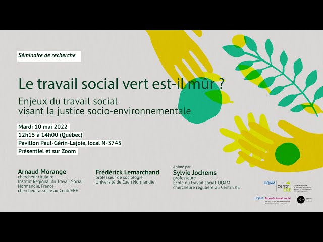 Conférence: «Enjeux du travail social visant la justice socio-environnementale»