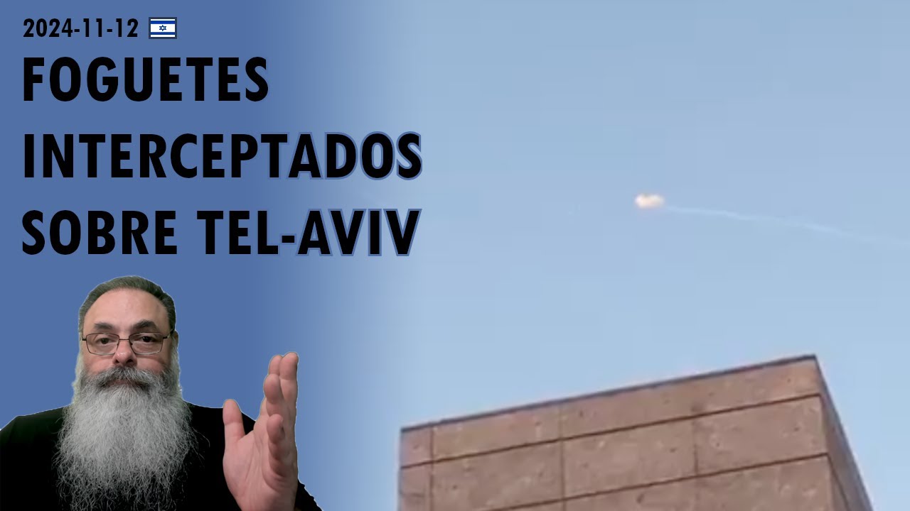 #Israel 2024-11-12: HEZBOLLAH tenta ATAQUE com FOGUETES de LONGO ALCANCE, mas SÃO INTERCEPTADOS