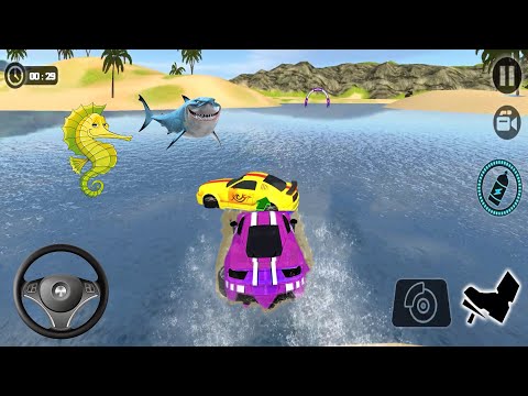 Floating Water Car Driving - Floating Beach Drive Simulator - Android GamePlay #32