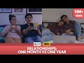 FilterCopy Relationships One Month Vs One Year Ft Apoorva Arora And Rohan Shah