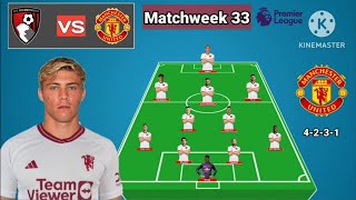 Download lagu Bournemouth vs Manchester United Potential Line Up... mp3