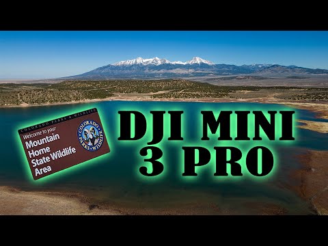 Aerial view of Mountain Home Reservoir in Fort Garland, CO.