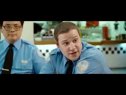 Observe and Report 2009 theatrical trailer still with mall security guard Ronnie Barnhardt