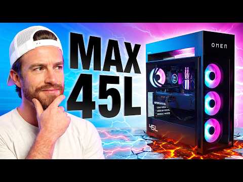 OMEN MAX 45L Gaming DT GT23-0090 PC, Windows 11 Pro, AMD Ryzen 7, 64GB RAM, 2TB SSD, NVIDIA® GeForce RTX 5090, Shadow Black video review thumbnail