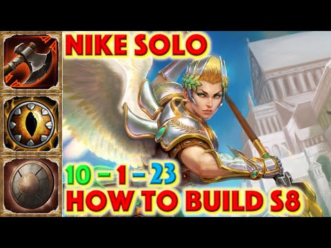 SMITE HOW TO BUILD THE NIKE - Nike Solo Build Season 8 Conquest + Nike Guide + Nike Gameplay