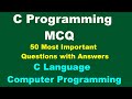 C Programming MCQ Questions with Answers | C Language MCQ pdf | Computer Programming through C