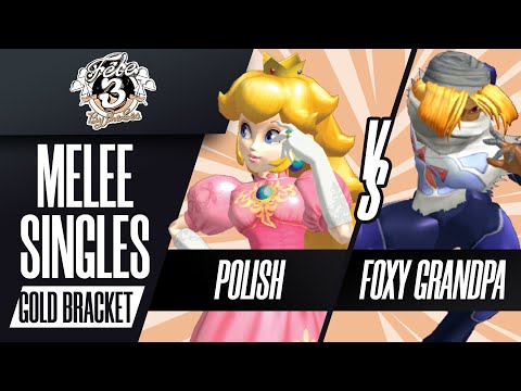 Polish (Peach) vs Foxy Grandpa (Sheik) - Melee Singles Gold Bracket Winners Round 2 - Fête 3: By th