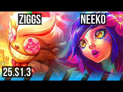 ZIGGS vs NEEKO (MID) | 1100+ games | KR Diamond | 25.S1.3