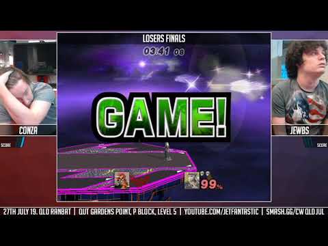 CWQLDJuly Project M  - Losers Finals - ConZa (Captain Falcon) vs Jewbs (Link)