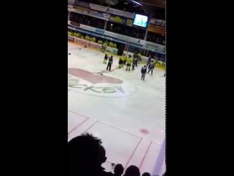 Alex Caffi vs Thomas Tragust ( goalie fight)