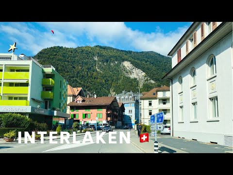 Driving in Interlaken  🇨🇭 Interlaken  : the city between 2 lakes 🇨🇭