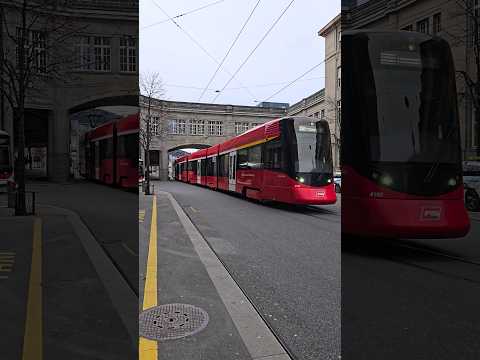 AB Stadler Tango driving through St gallen #tram #stgallen #swiss #shorts #viral #viralshorts