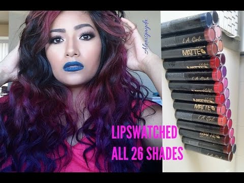 NEW L.A GIRL Matte Flat Velvet Lipsticks | LIP SWATCHES ON ALL 26 SHADES - Alexisjayda