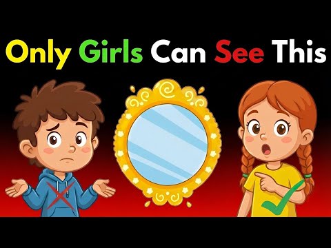 Only girls can see something in this mirror...