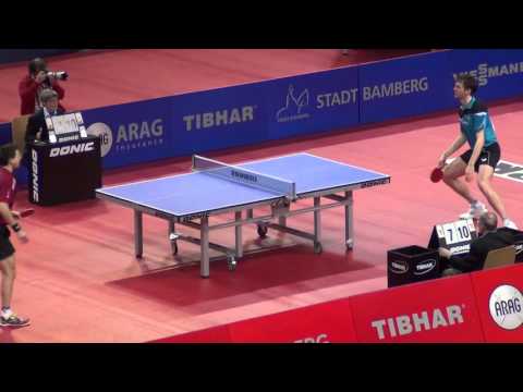 Deutsche Tischtennis Meisterschaften 2013 Finale Satz 7 Matchball Boll Mengele