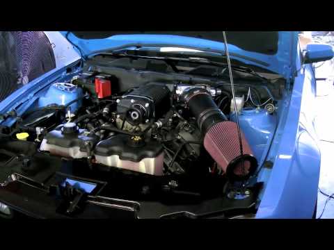 Lethal Performance's 2011 Mustang GT on the dyno with the FRPP/Whipple Twin Screw Supercharger kit