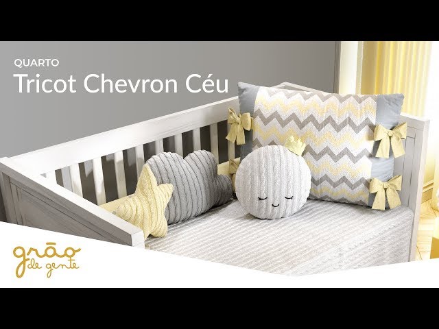 QUARTO DE BEBÊ TRICOT CHEVRON CÉU | GRÃO DE GENTE