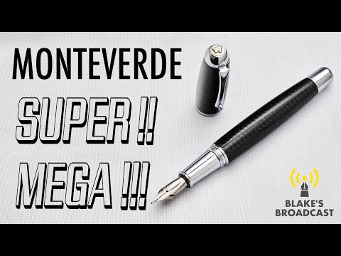 Monteverde Super Mega Carbon Fibre Fountain Pen Review | Omniflex Nib Review 4K