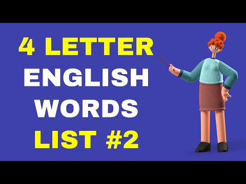 4 Letter Words in English A to Z List - PART 2