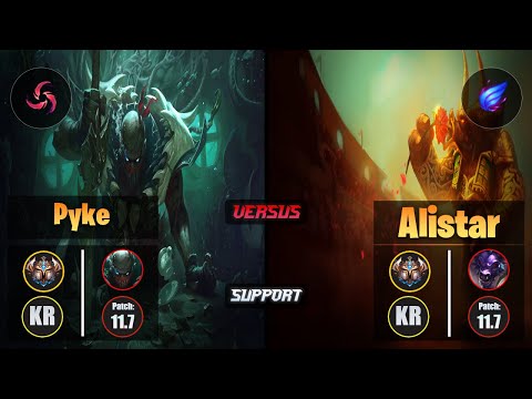 Challenger PYKE [Hail of Blades] (Support) VS  ALISTAR - Challenger KR Patch 11.7
