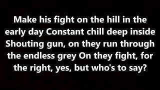sabaton - for whom the bell tolls (lyrics)