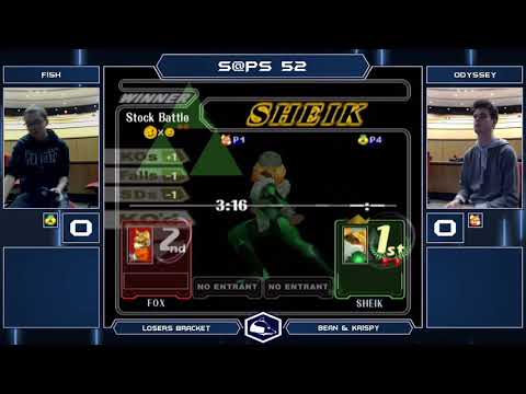 S@PS 52 Melee Singles - Fish (Sheik) vs Odyssey (Fox) - Losers Bracket