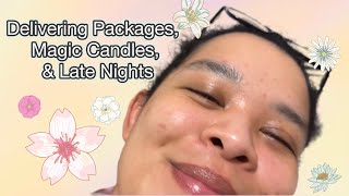 Delivering Packages, Magic Candles, & Late Nights | Curly Cami Channel