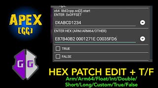 Lua Script for Assembly/ ARM/ARM64 / HEX PATCH / CUSTOM HEX EDITS / TRUE FALSE for Game Guardian