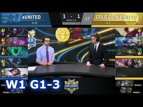 eUnited vs Gold Coin United Game 3 | Week 1 S7 NA CS Summer 2017 | EUN vs GCU G3 1080p