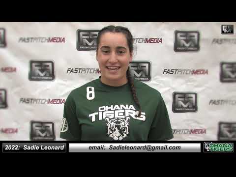 2022 Sadie Leonard 6 Foot Tall Pitcher and First Base Softball Skills Video - Ohana Tigers