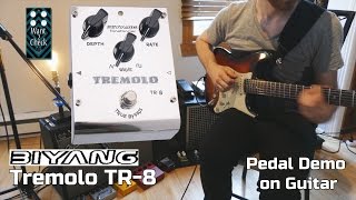 Video thumbnail for Biyang Tremolo TR 8 Pedal Demo for Guitar - Want 2 Check by Want 2 Check