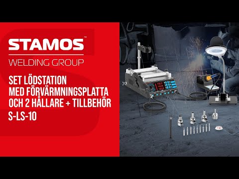 video - Set Lödstation med förvärmningsplatta och 2 hållare + tillbehör