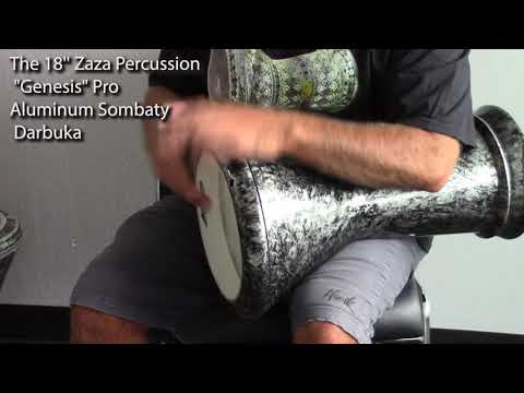 AMAZING DARBUKA! SOLO -  The 18'' Zaza Percussion "Genesis" Aluminum Sombaty Darbuka