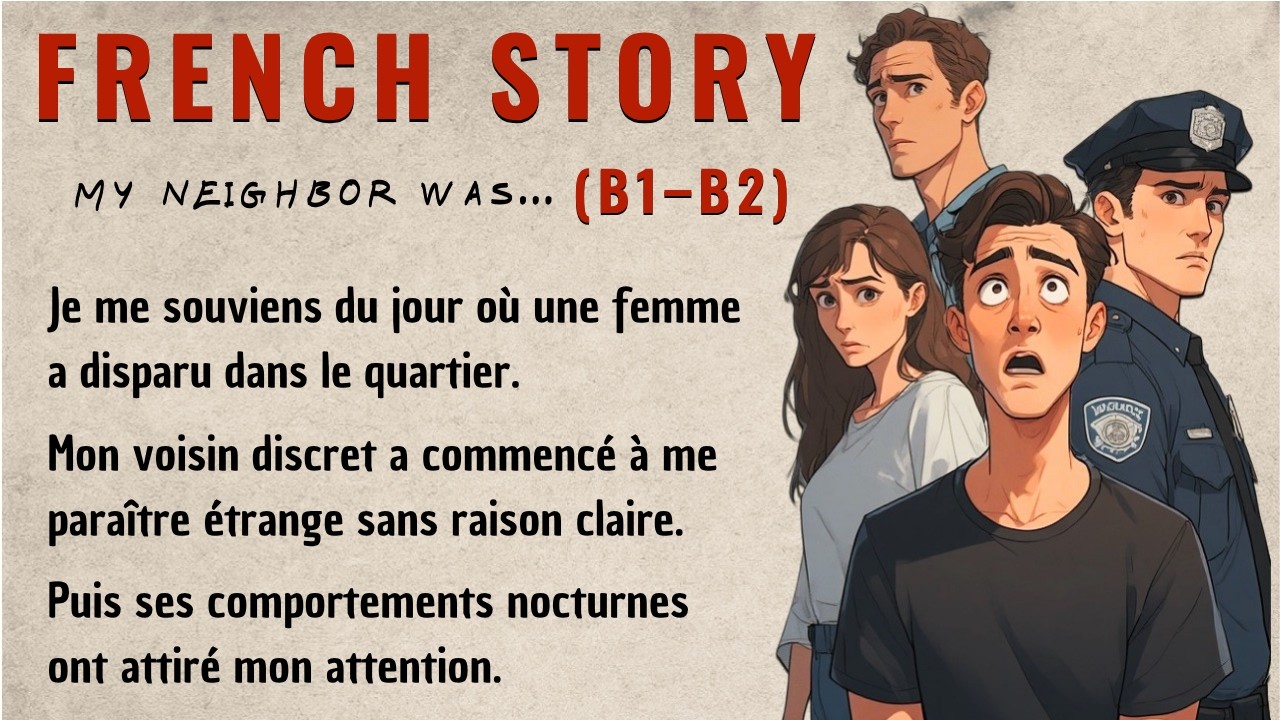 I Realized My Neighbor Was a Killer | French Listening Practice (B1–B2) | Learn French Naturally