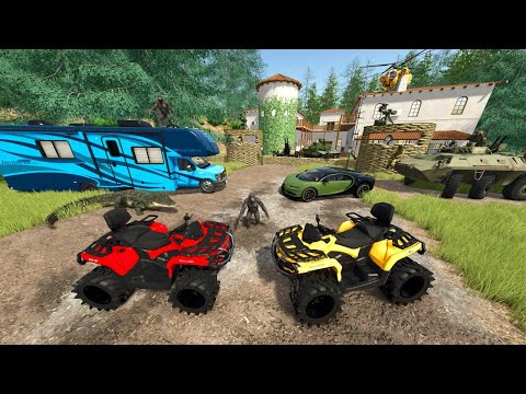 Finding Abandoned Mansion with Army Tanks | Farming Simulator 25