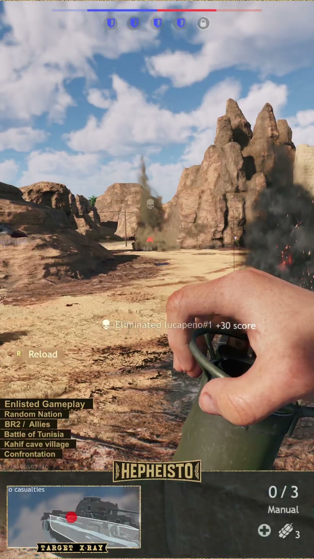 Anti Tank Gunner eliminates Panzer II C with M1 Bazooka