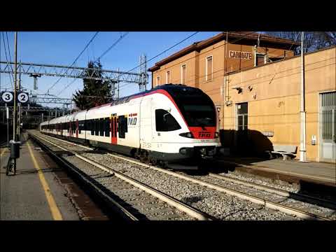 TILO ETR 524 IN TRANSITO VELOCE NELLA STAZIONE DI CARIMATE. (CO) VEN. 29 - 12 - 2017.