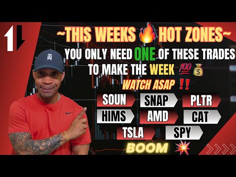 This WEEKS🔥HOT ZONES You Only Need ONE of These Trades to Make the Week💯💰#PLTR #HIMS #AMD #TSLA #SPY